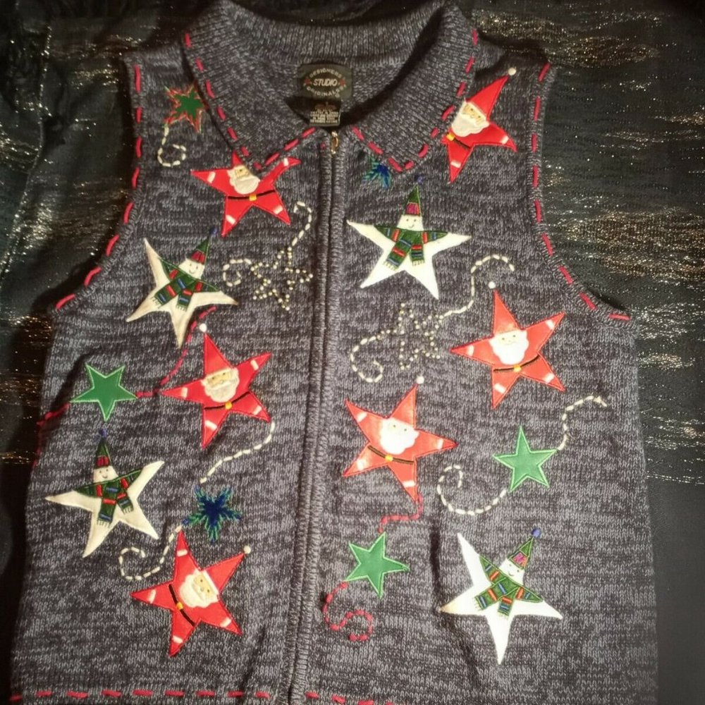 Christmas Grey Vest Designers Originals Studio Joy